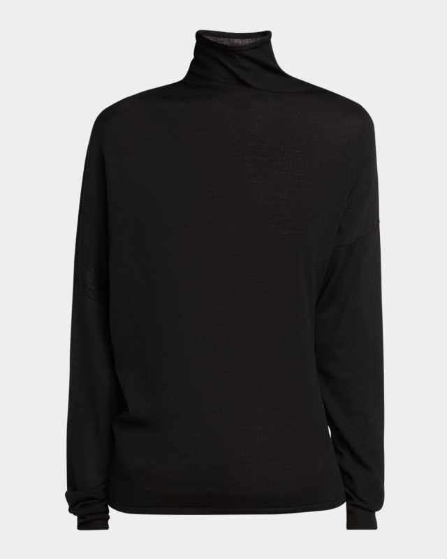 x Qiu Hao Wool and Silk Turtleneck